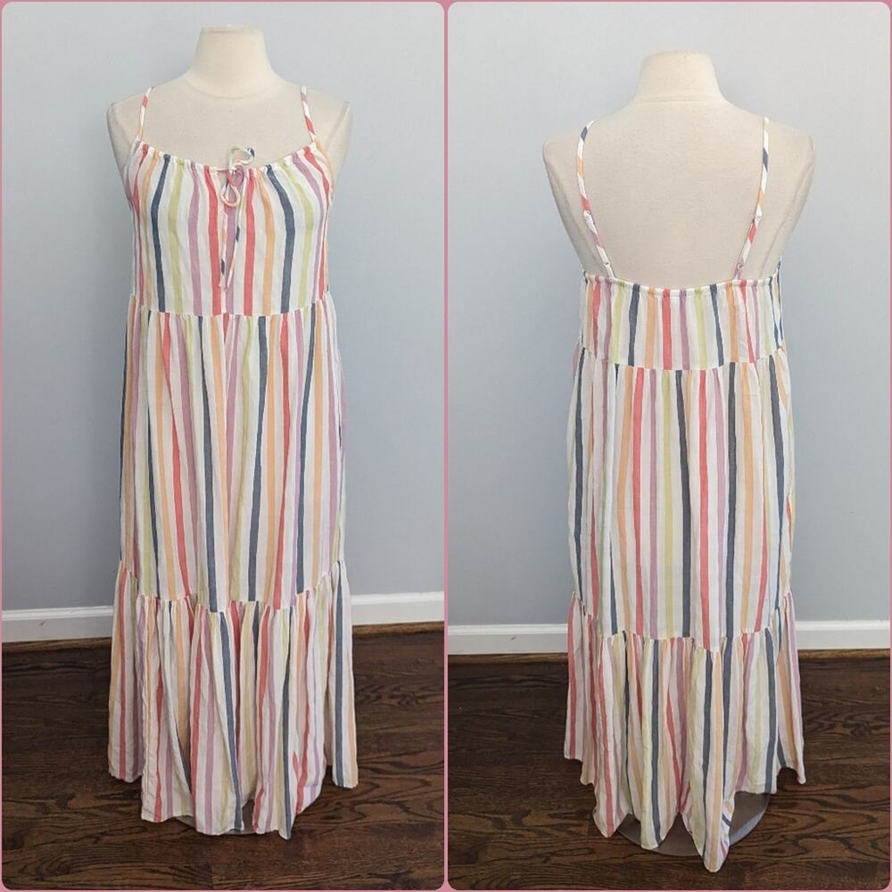 Old Navy Multicolor Striped Maxi Dress